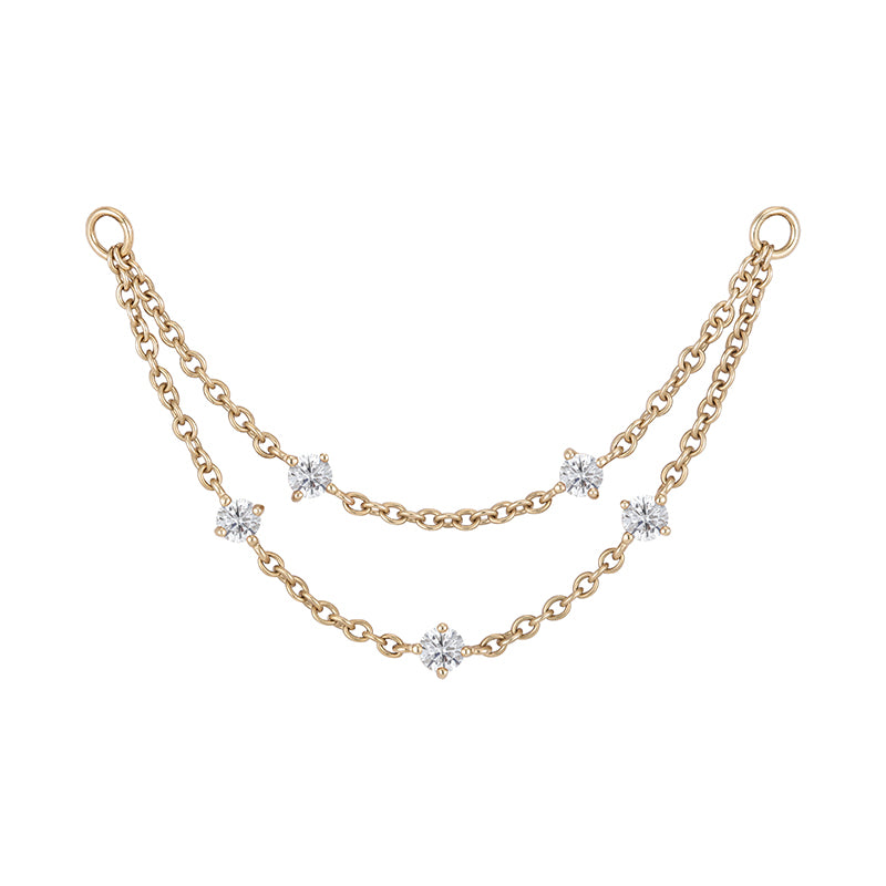 Lali chain gold 14Kt & zircons