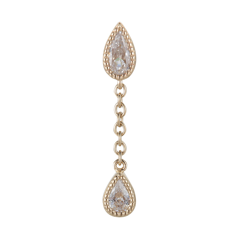 Double Teardrop Radiance 14kt
