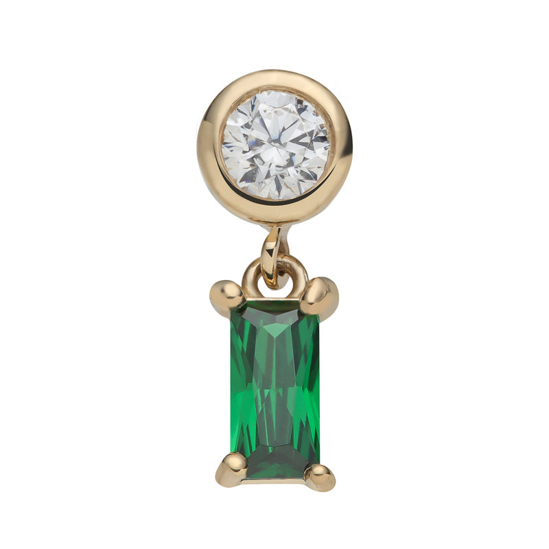 Pearl or green 14Kt