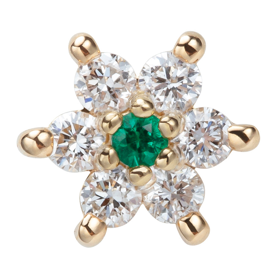 Emerald blossom 14Kt