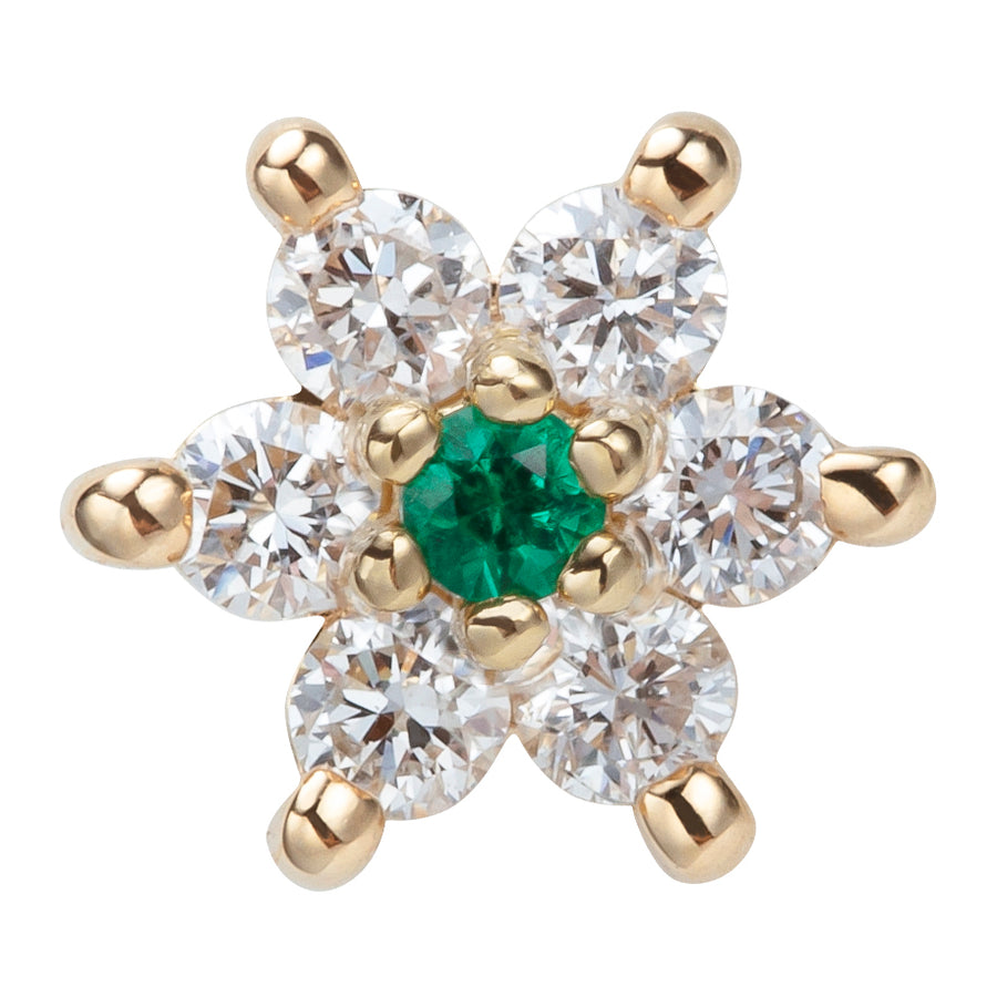 Emerald blossom 14kt