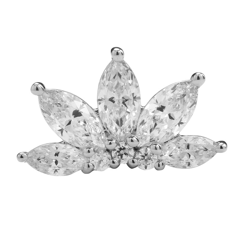 Marquise lotus 14kt and zircons