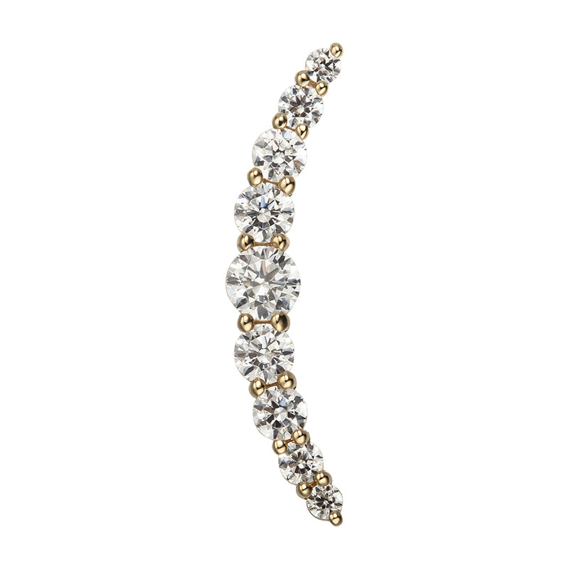 Compact arch 14K & diamond