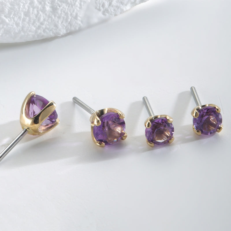 Violet zircon 14Kt