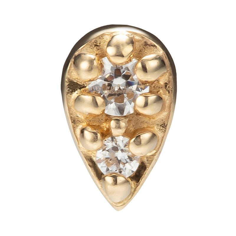 14kt gold and zircon Grace