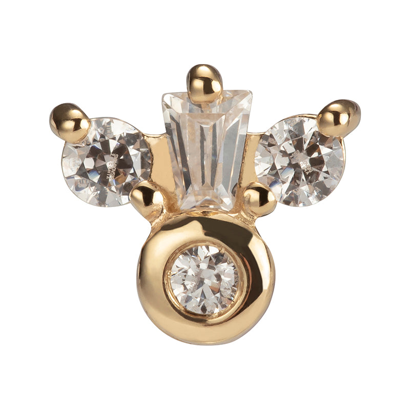 14K King Gold & zircons