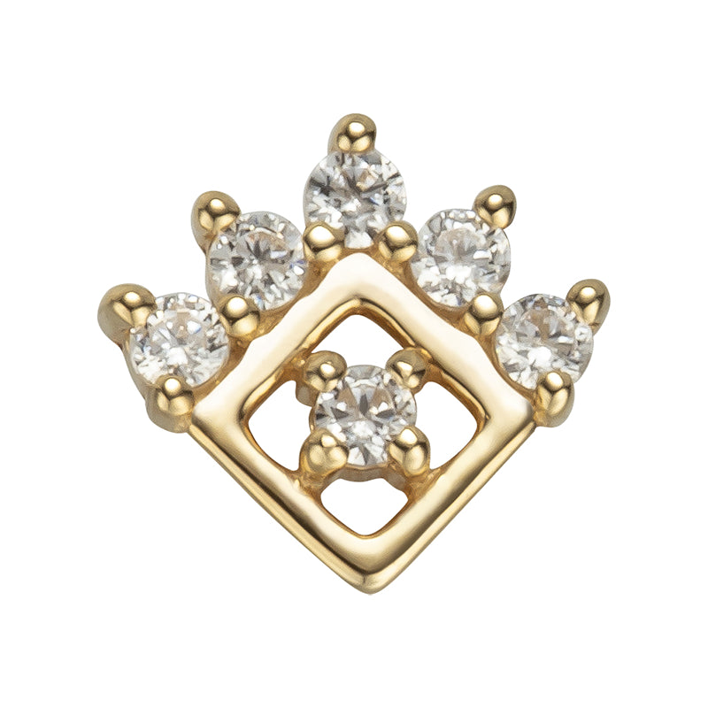 Yellow gold 14Kt & zircons