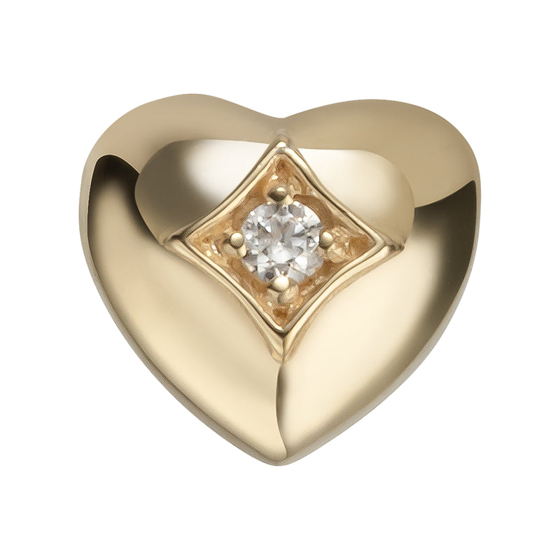 Heart gold 14Kt & zircons