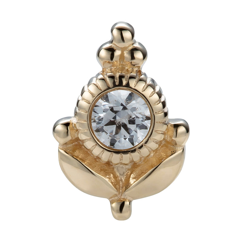 14kt gold & cubic zirconia queen