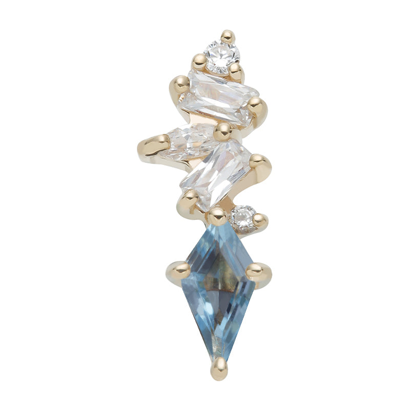 Multishape cluster 14kt and zircons