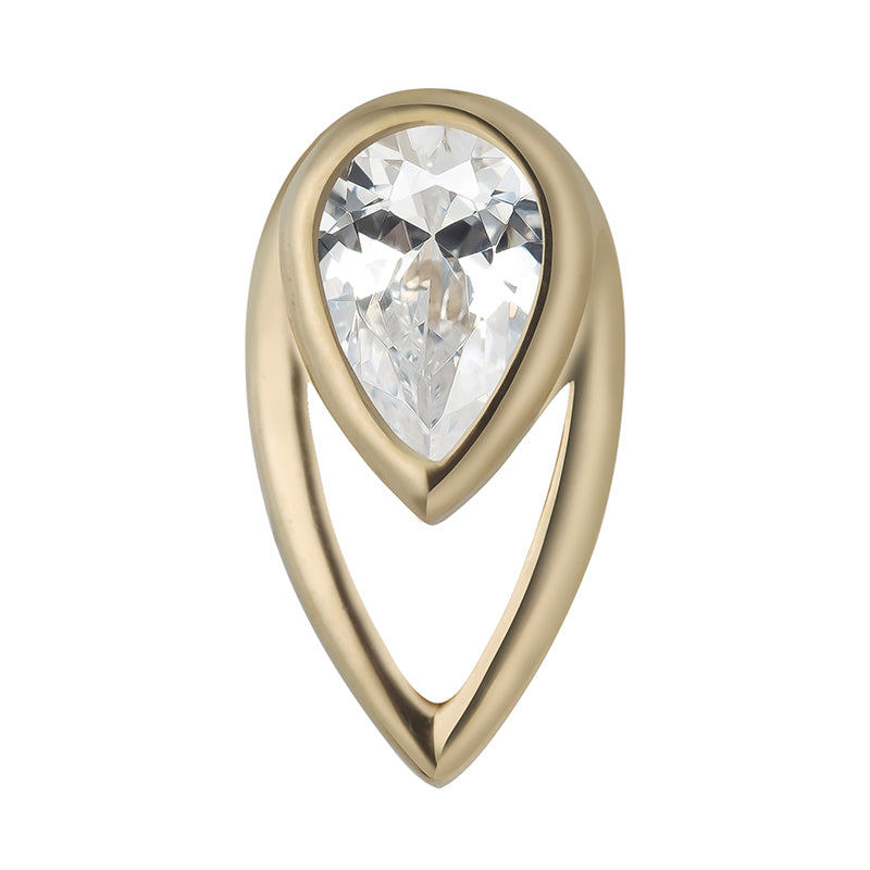 Diana 14kt gold & zircon
