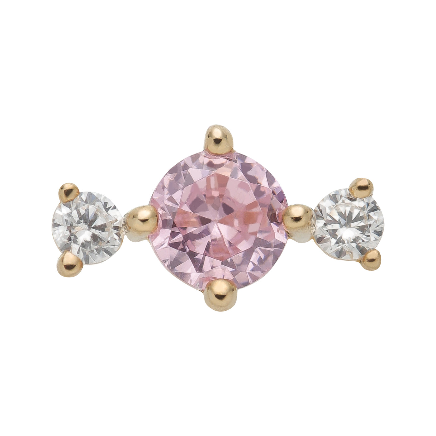 14kt gold & zircon candy