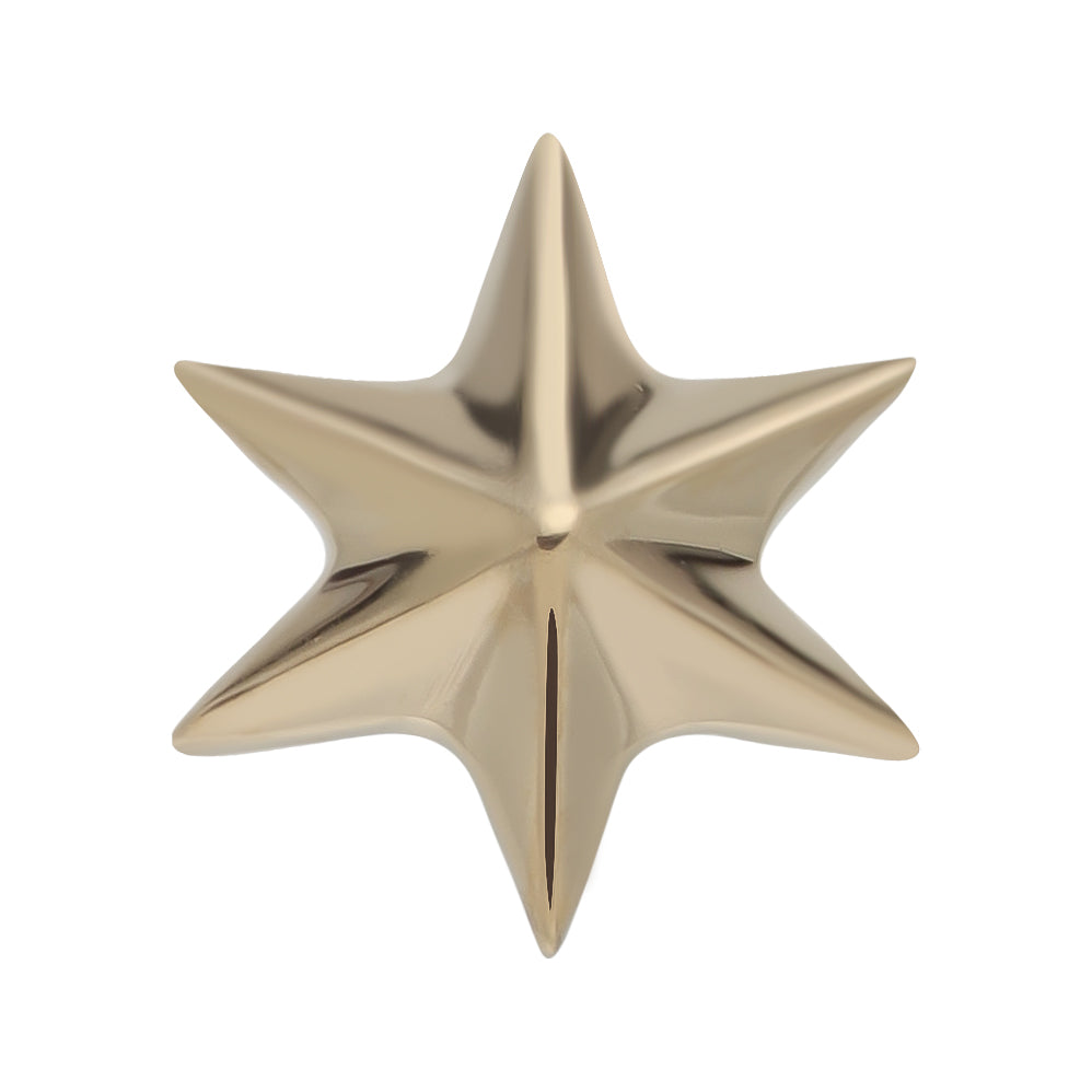 Puffed six star 14Kt