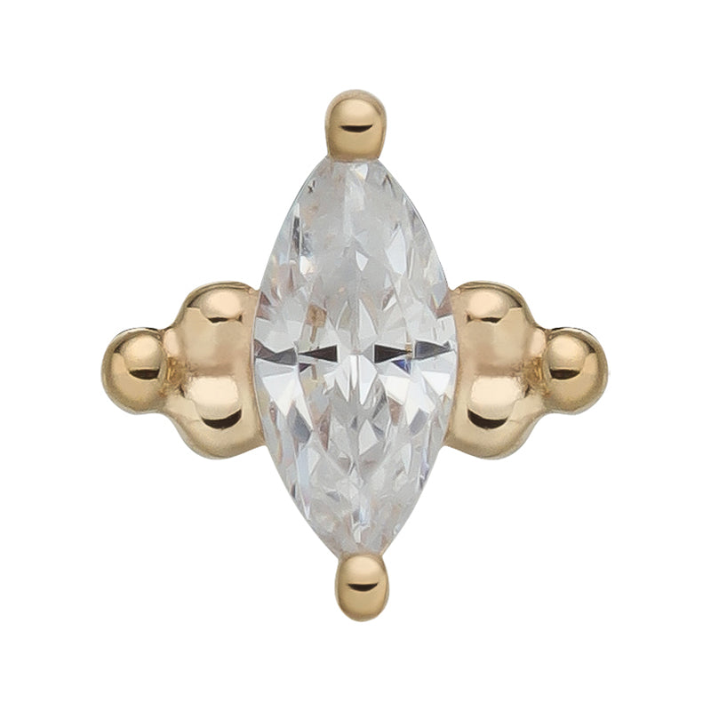 Tiara 14K gold & cubic zirconia