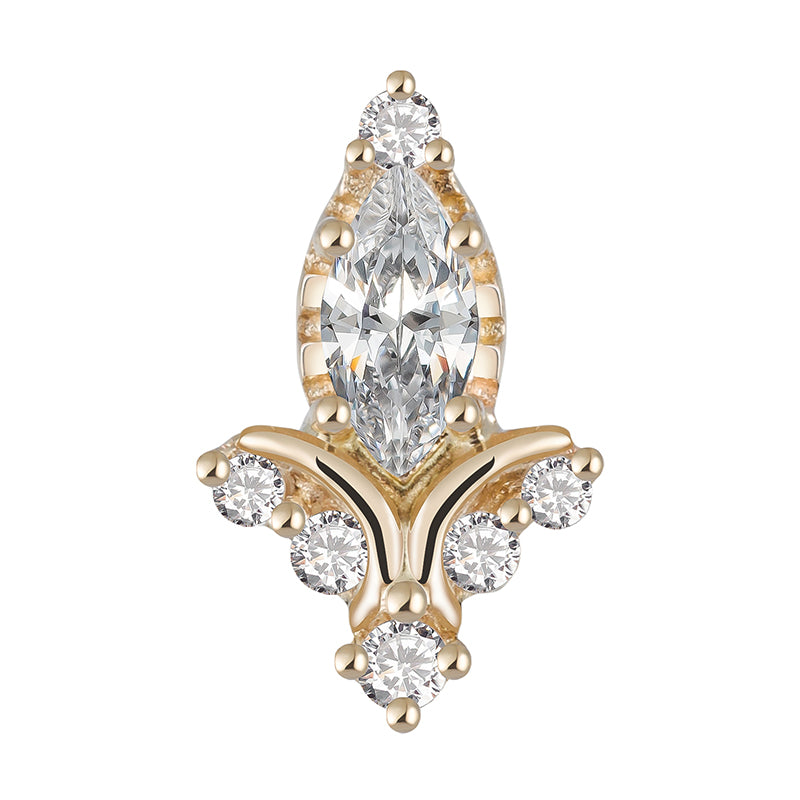 14kt gold plated tiara with cubic zirconia