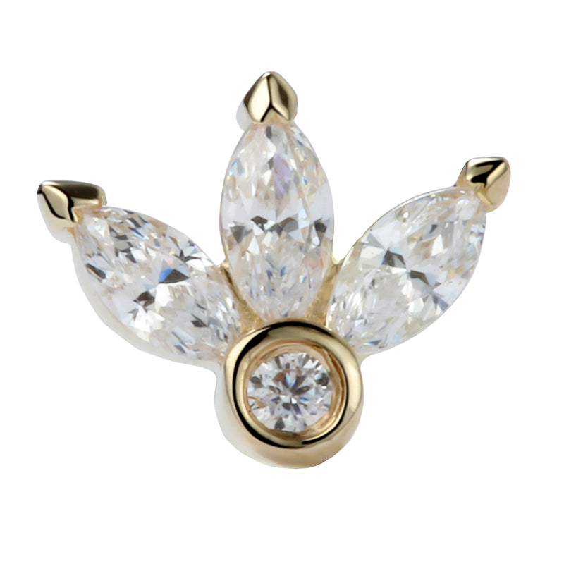 Lola lotus 18kt gold & zircon