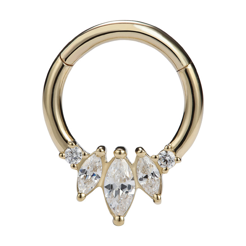 Trilogy Marquise Clicker 14kt