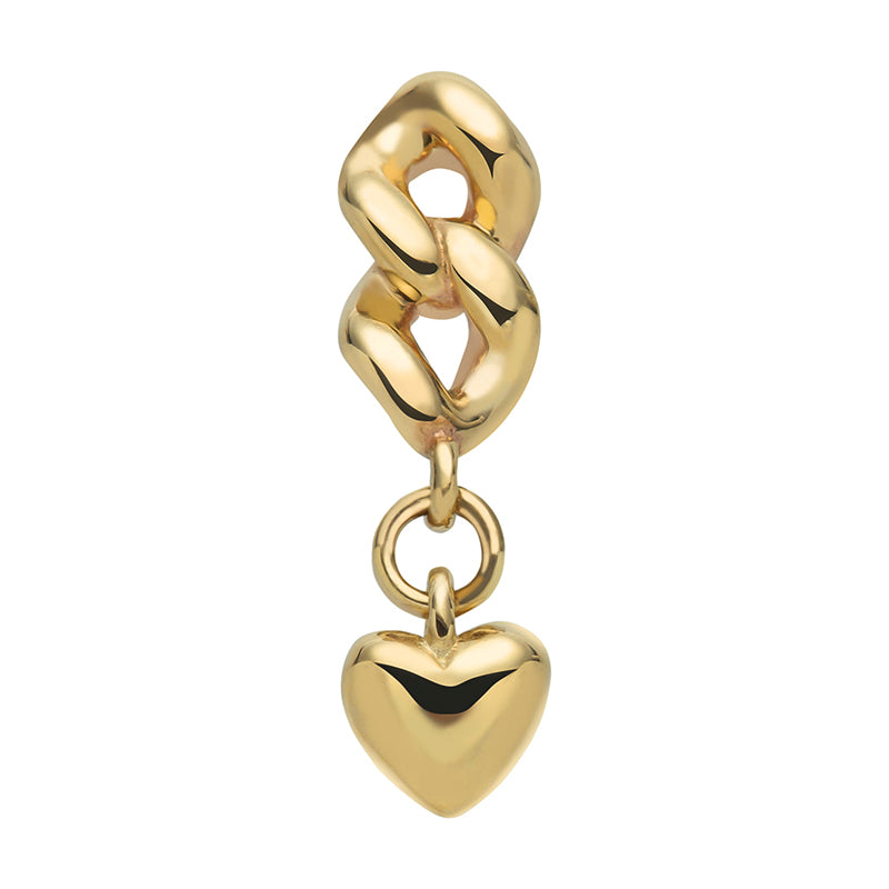 Chain and Heard pendant, 18kt