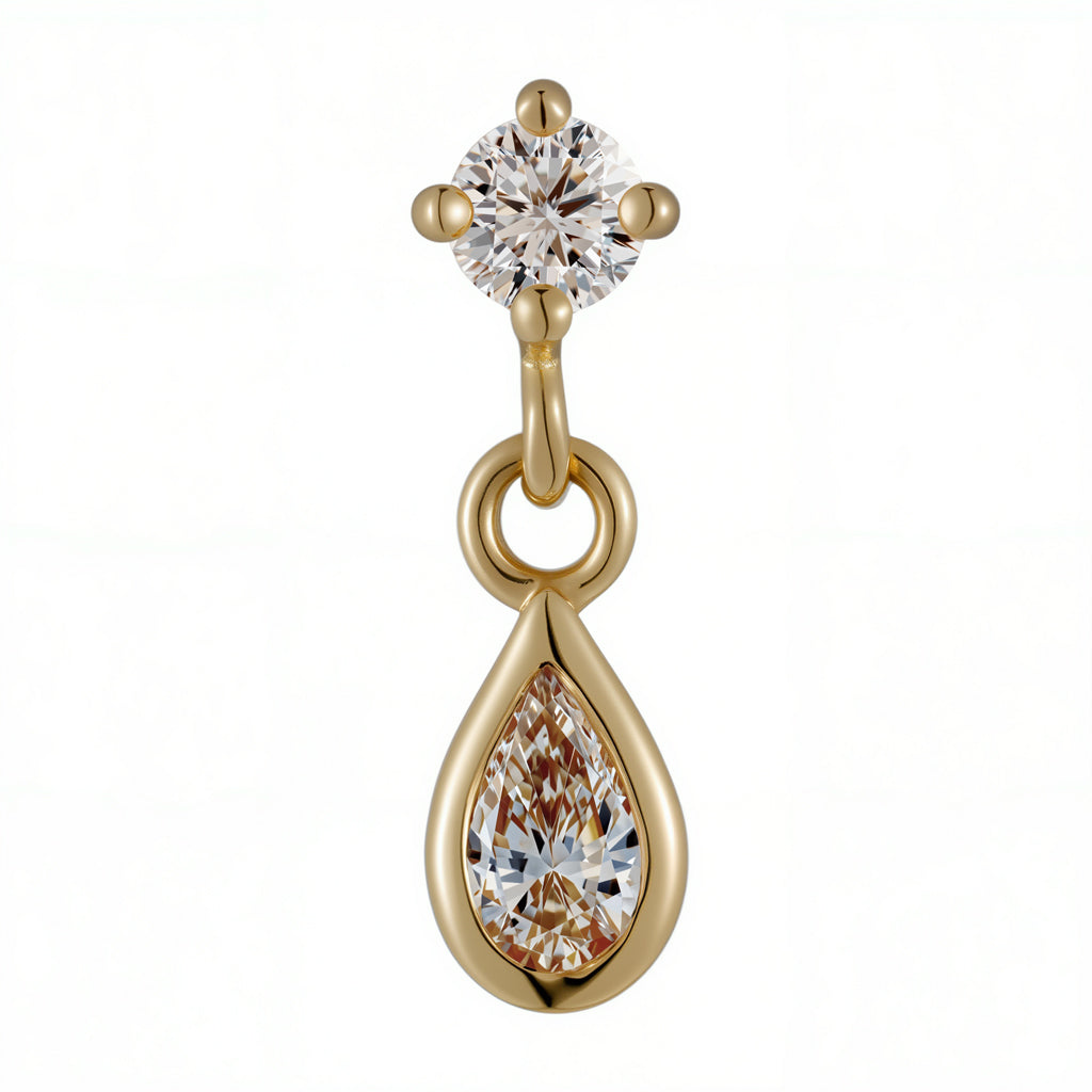 Drop light 18Kt & diamond