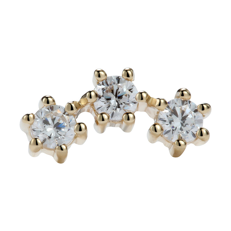 18kt Gold Flower & Diamonds