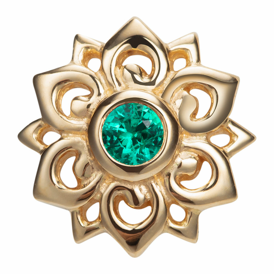 Emerald flower 18Kt
