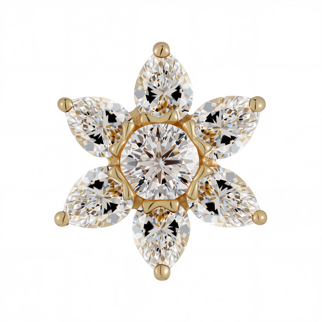 Poinsettia 18kt gold & diamond