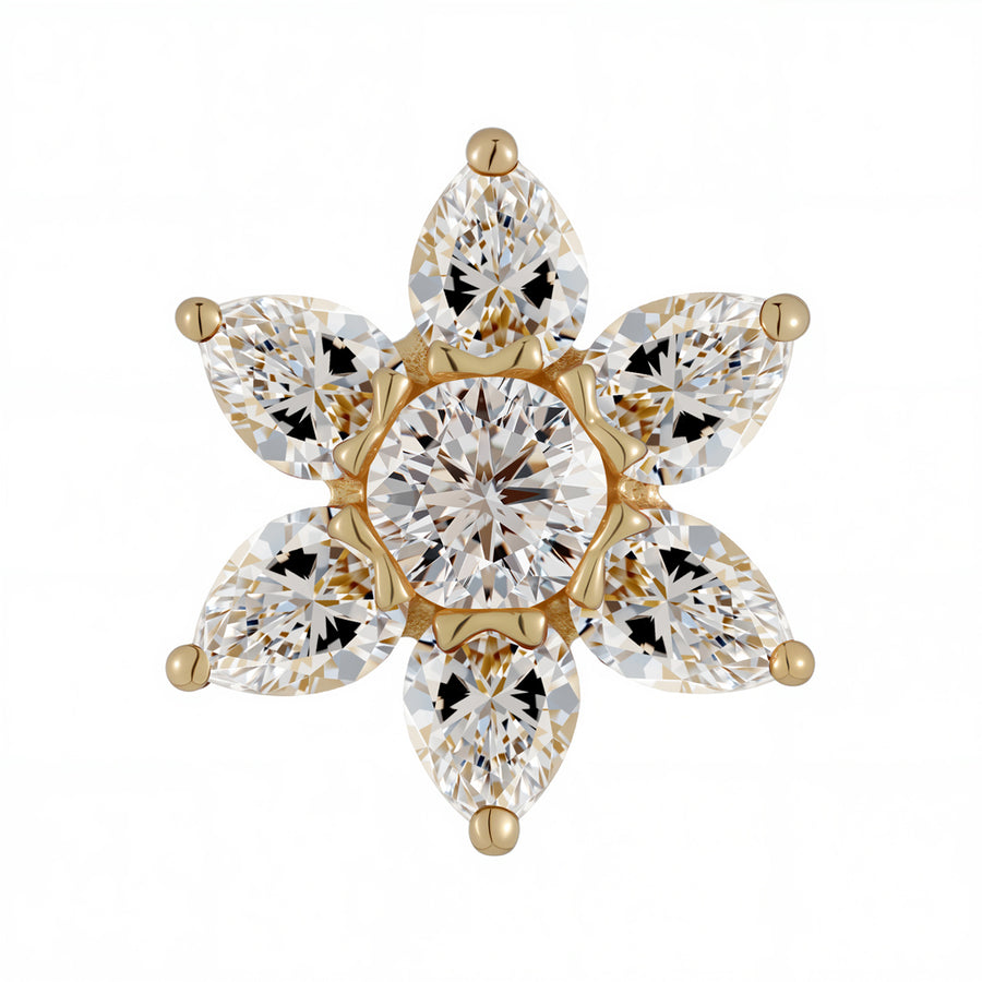 Poinsettia 18kt gold & diamond