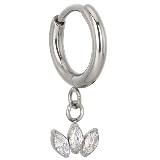 Bold hoop tre marquise