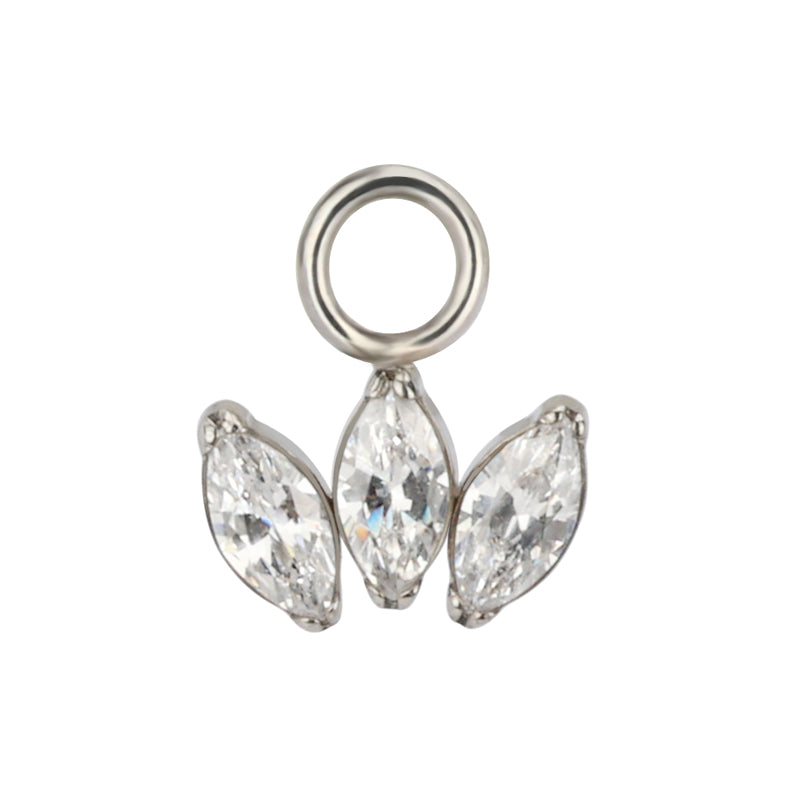 Triple marquise charm