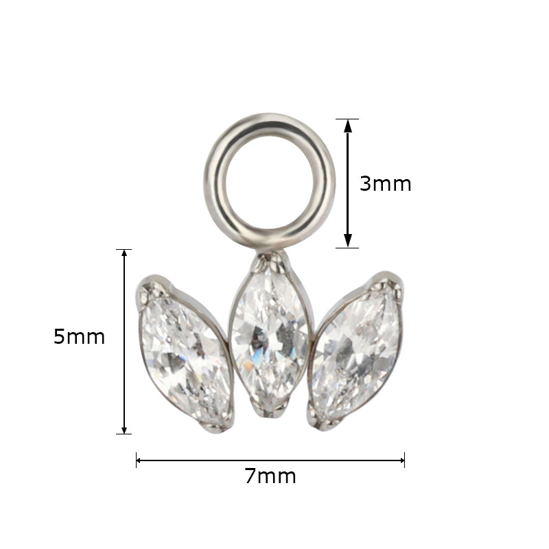 Triple marquise charm