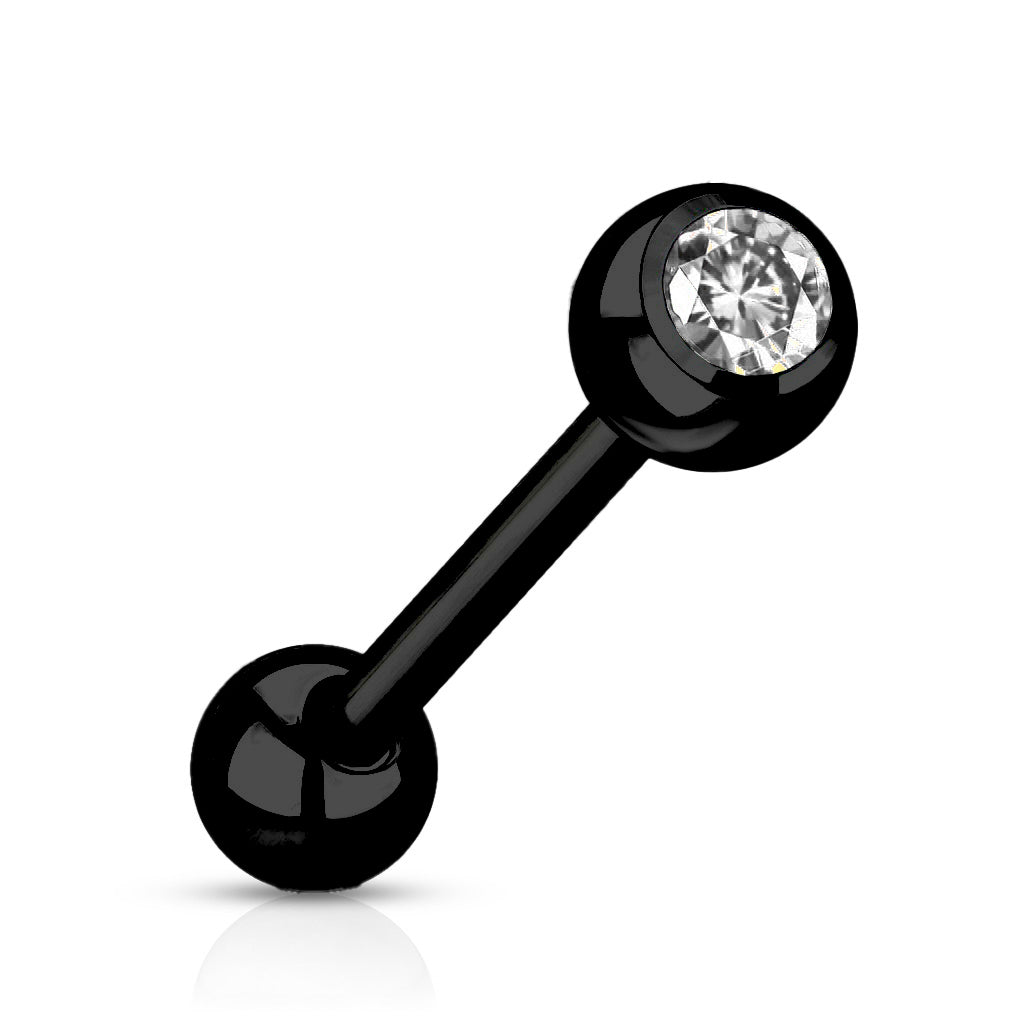 Zircon black barbell