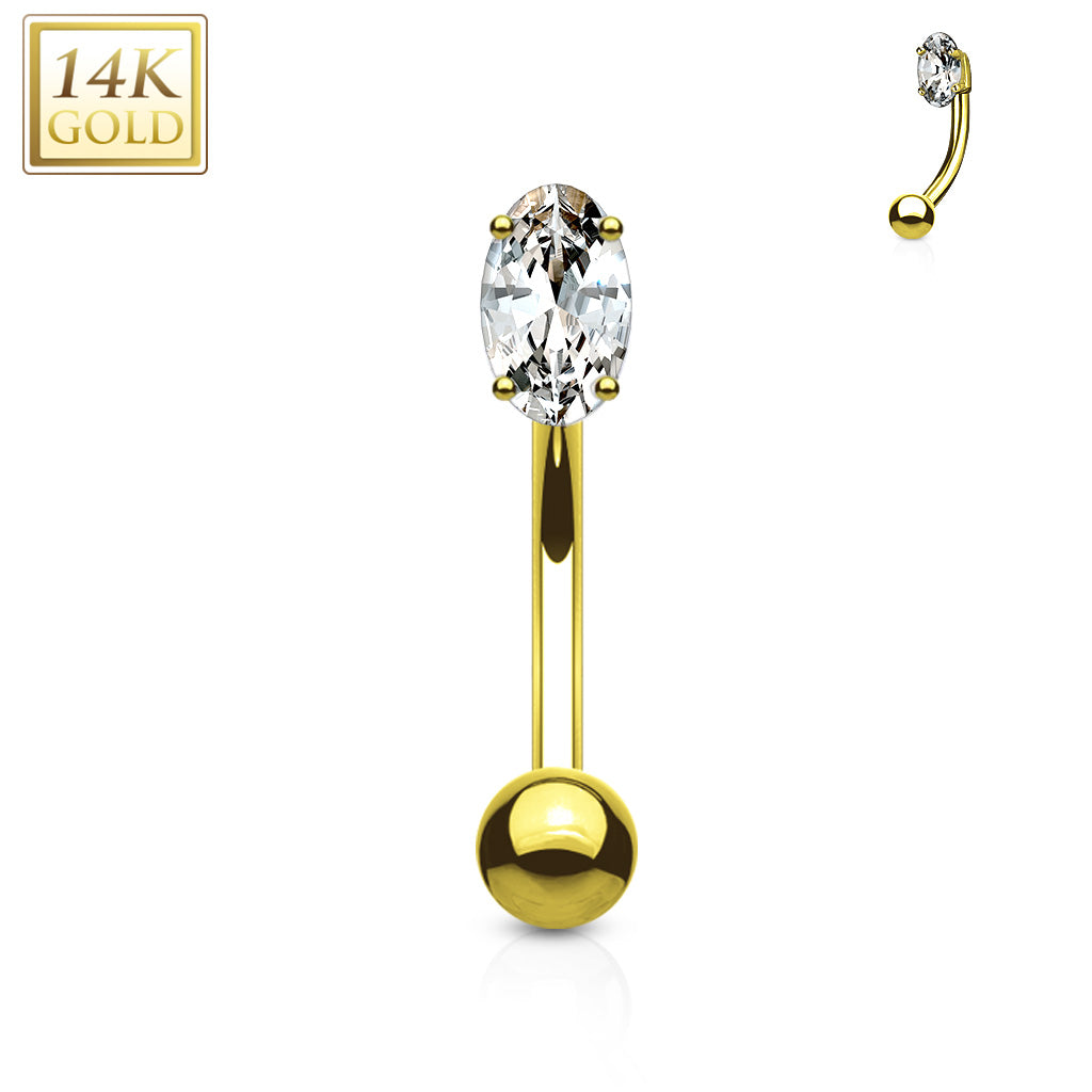 Oval cb 14Kt