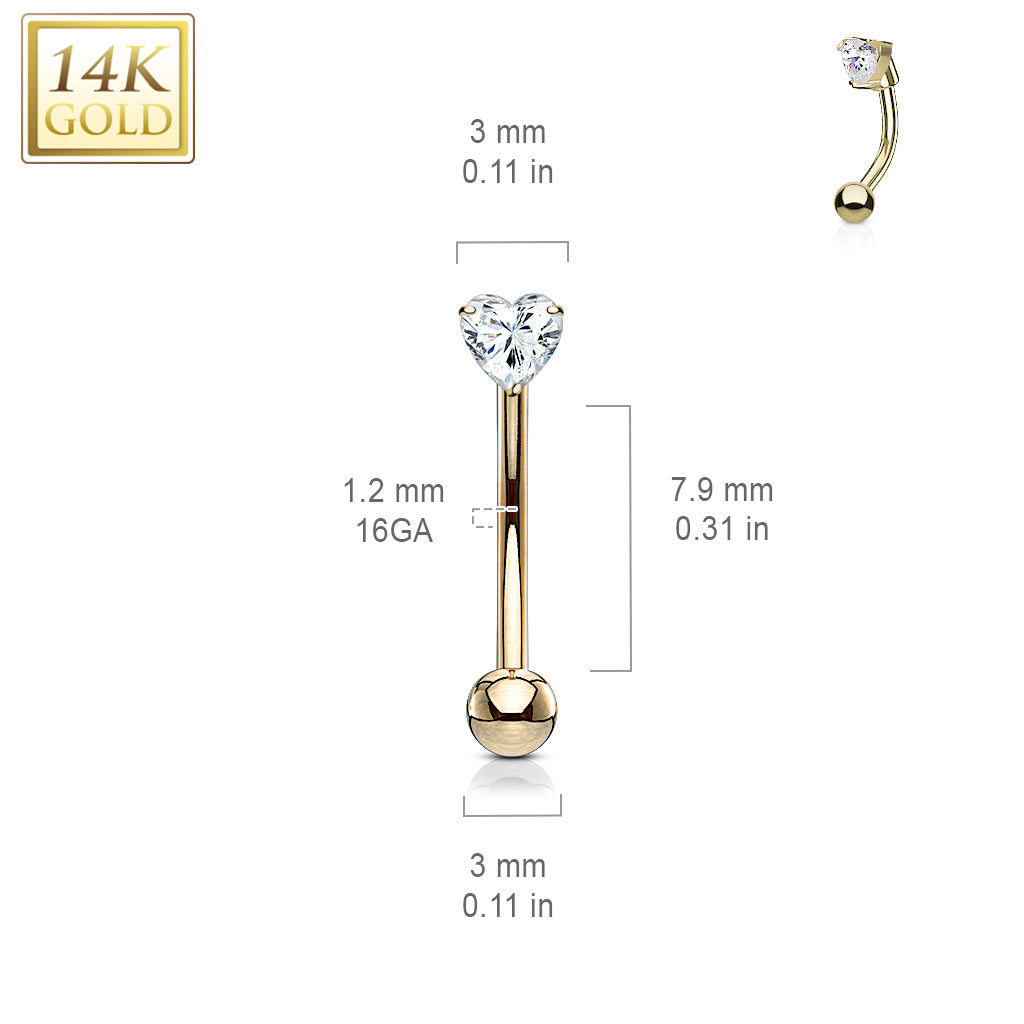 Clear marquise 14kt