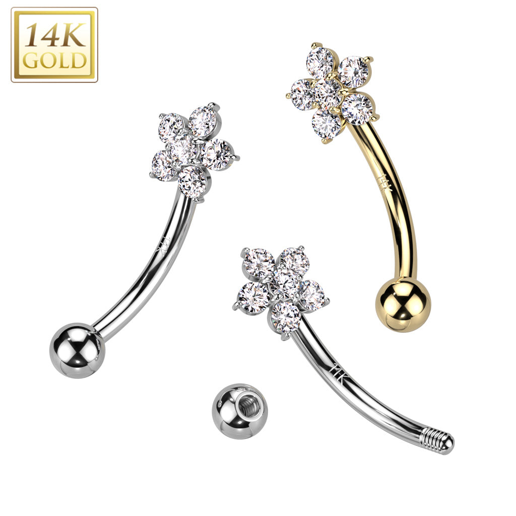 Flower cb 14Kt