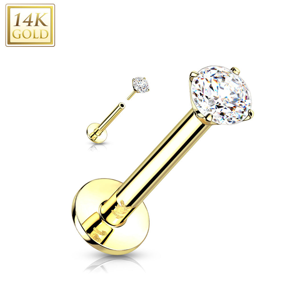 Gold 14K zircon