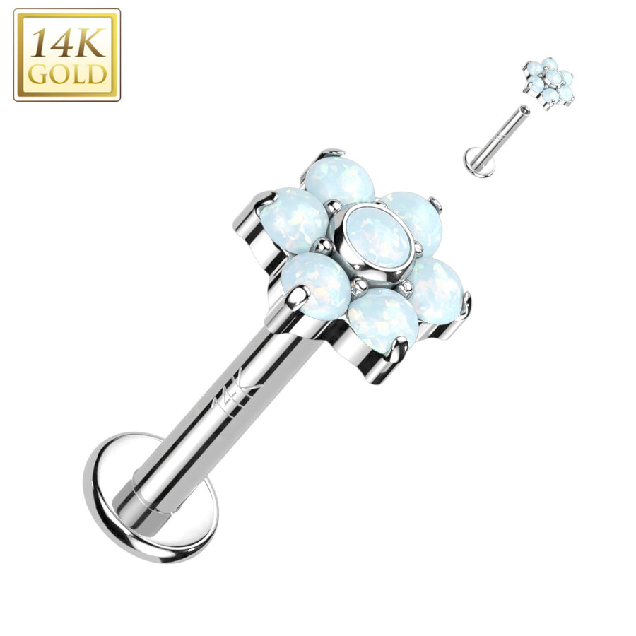 Little flower stud gold 14Kt