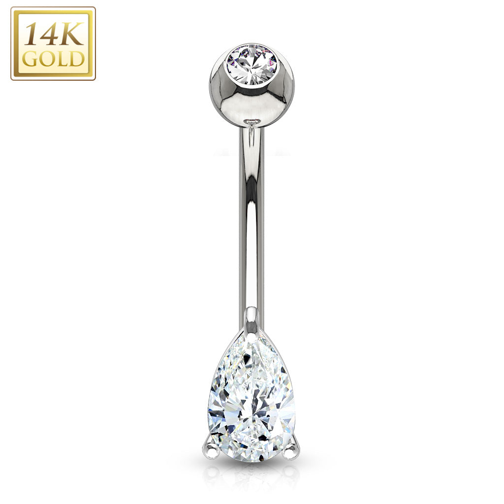Tear ball navel 14Kt