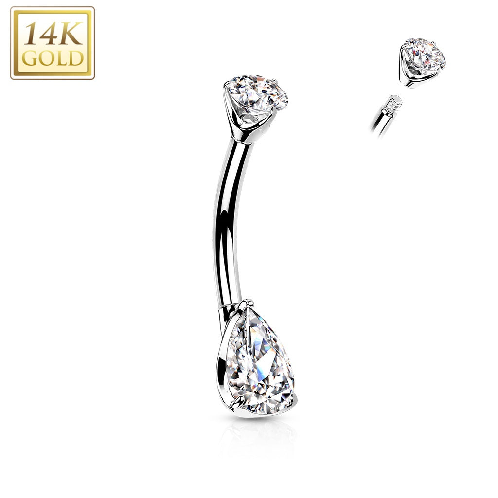 14Kt Teardrop Navel