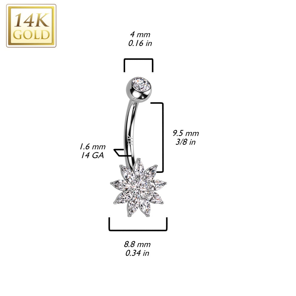 Belly button ring 14Kt