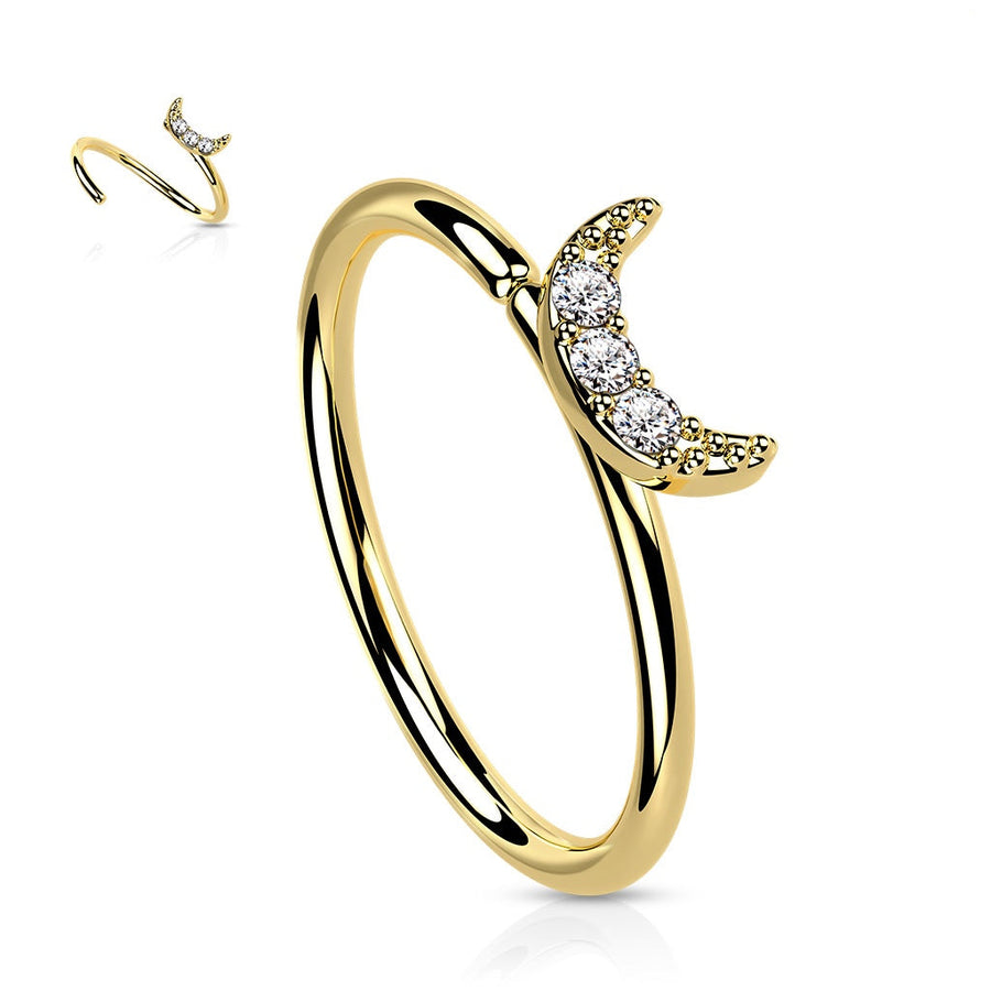 Moony hoop 14Kt