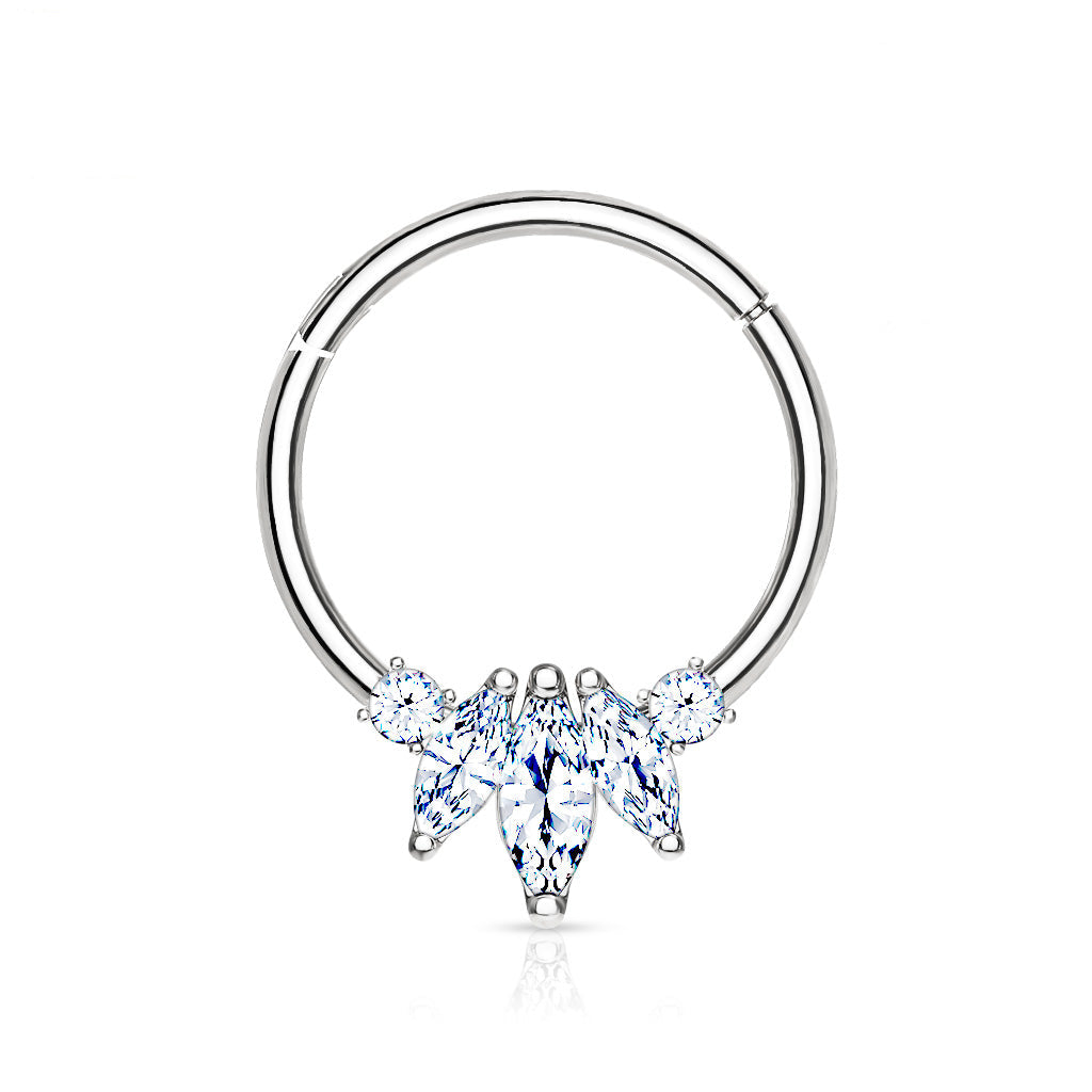Trilogy Marquise Clicker 14kt