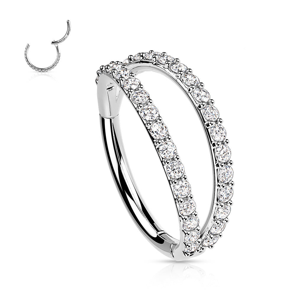 Double zircons 14Kt