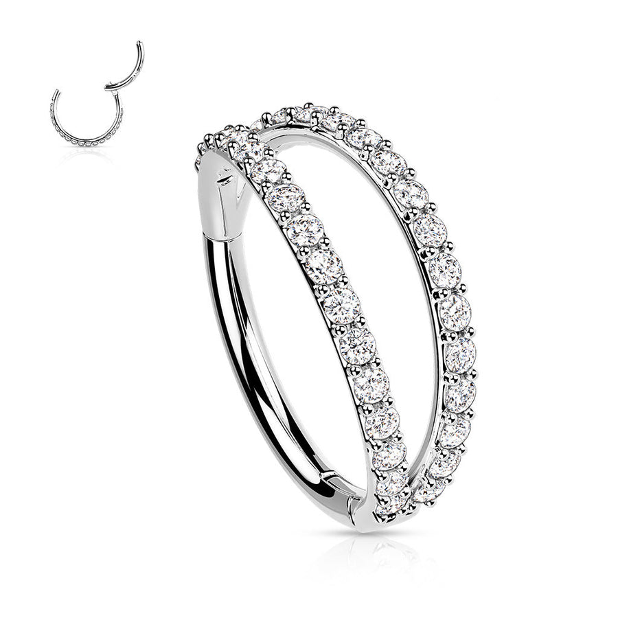 Double zircons 14Kt