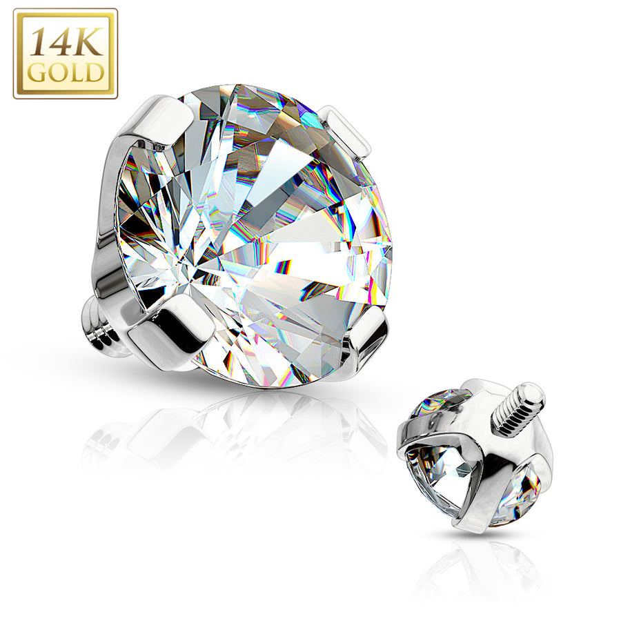 14kt gold solitaire pendant