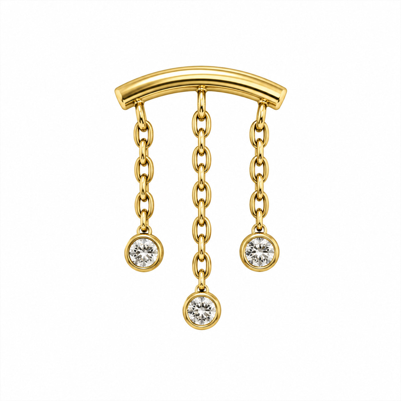 Arch triple chain drop 14Kt
