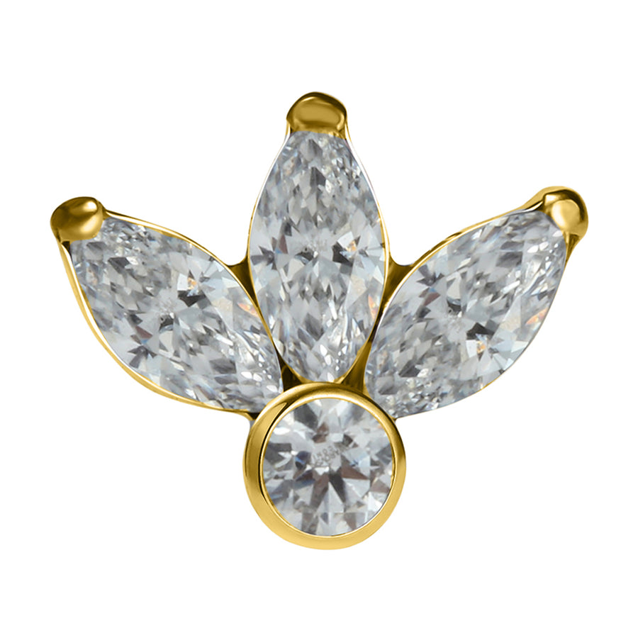 Lola lotus 18kt gold & zircon