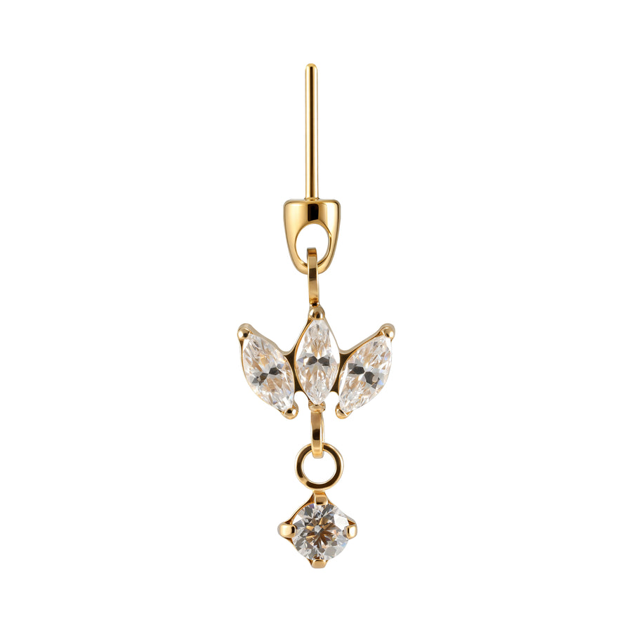 Vertical three marquise pendant