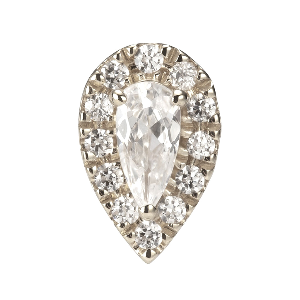 Drop gold 14Kt & zircons