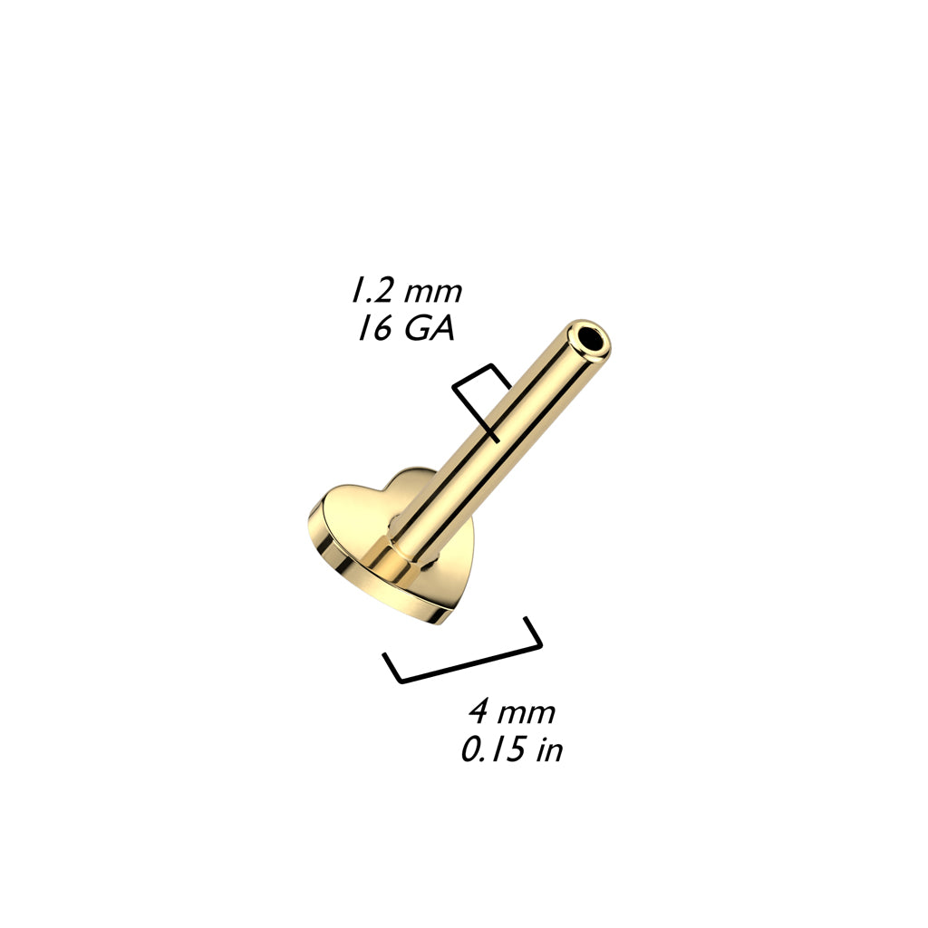 Labret heart base push in