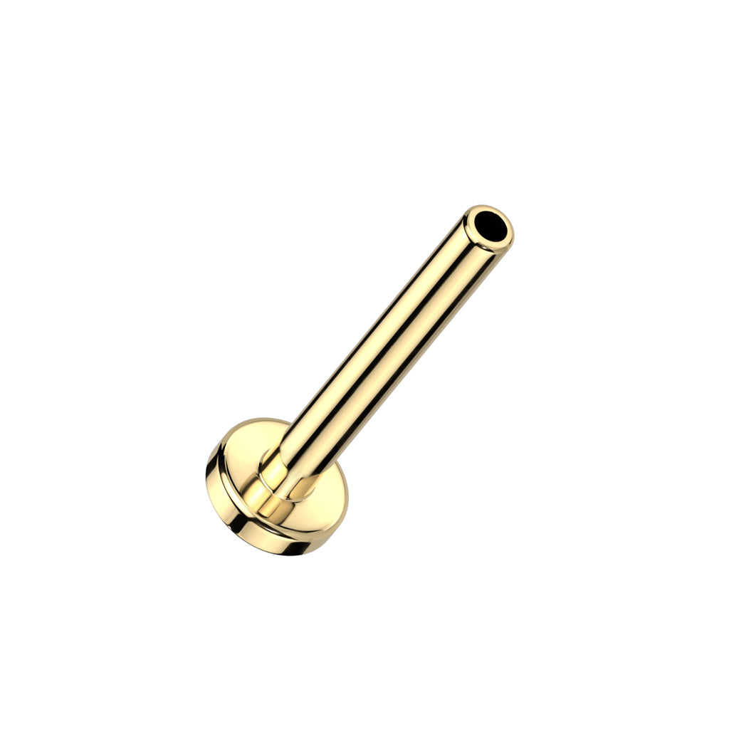 Internally threaded labret with 2.5 mm base